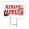 Signmission Caramel Apples Yard Sign & Stake outdoor plastic coroplast window, C-2436 Caramel Apples C-2436 Caramel Apples - alternate 1